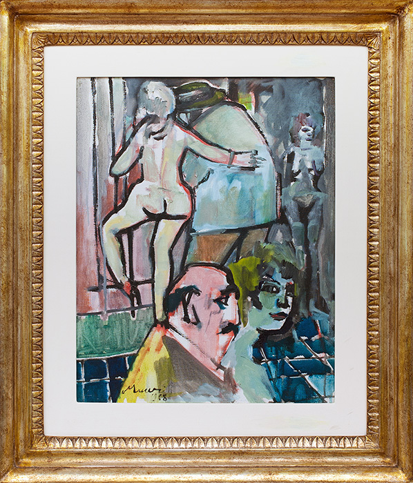 Mino Maccari SENZA TITOLO Olio su tela 50x40 - 1968